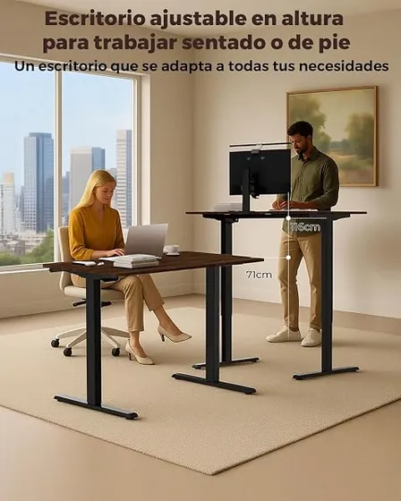 Raplink 120x60, escritorio elevable con tablero de 120 cm de ancho — imagen 3 de 6