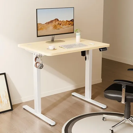 ERGOMAKER 80x60, escritorio elevable de color roble con tablero de 80 cm de ancho — imagen 2 de 6