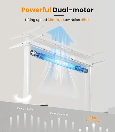 MAIDeSITe EL2 Pro Art (estructura), escritorio elevable de color blanco — imagen 5 de 6