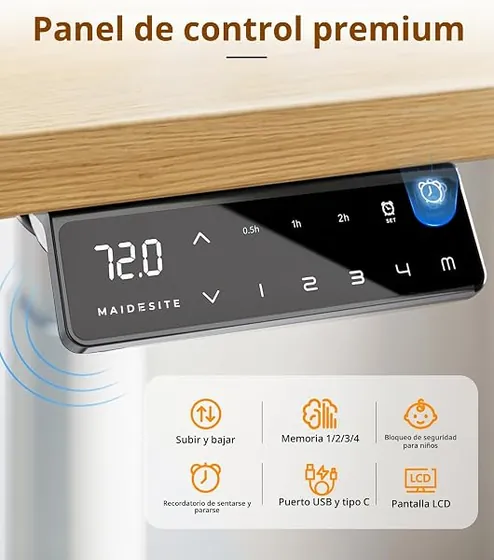 MAIDeSITe EL2 Pro Art (estructura), escritorio elevable de color blanco — imagen 6 de 6