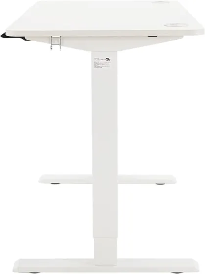 Amazon Basics 120x60, escritorio elevable de color blanco con tablero de 120 cm de ancho — imagen 5 de 6