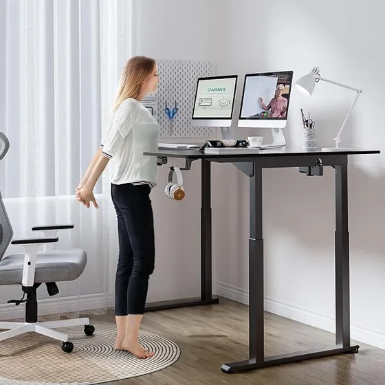 Dripex 180x110 en L, escritorio elevable de color negro con tablero de 160 cm de ancho — imagen 6 de 6