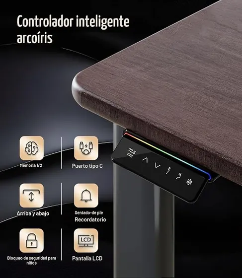MAIDeSITe T4 (estructura), escritorio elevable de color negro — imagen 4 de 6