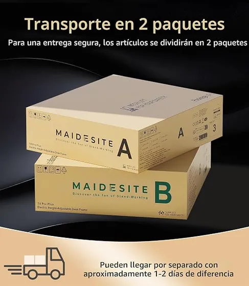 MAIDeSITe T4 (estructura), escritorio elevable de color negro — imagen 6 de 6