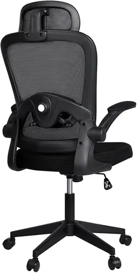 T-LoVendo ejecutiva de malla, silla de escritorio de color negro con respaldo de malla transpirable — imagen 4 de 6
