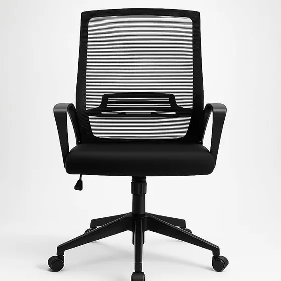 T-LoVendo de asiento acolchado, silla de escritorio de color negro con respaldo de acolchado tapizado — imagen 5 de 6