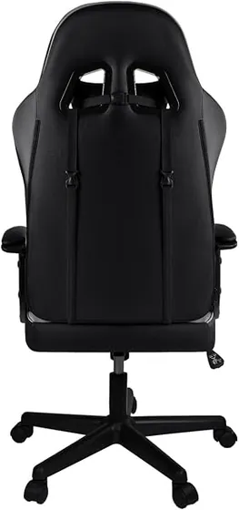 T-LoVendo gaming de respaldo alto, silla de escritorio de color negro con respaldo de piel sintetica — imagen 6 de 6