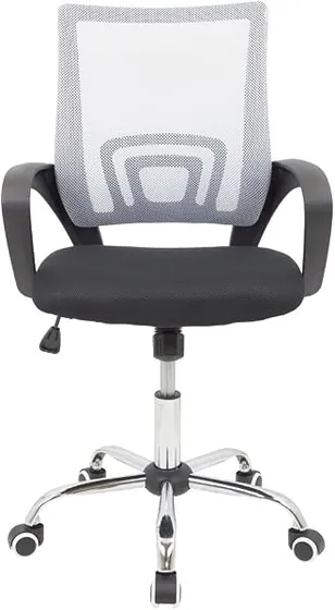 CashOffice de malla, silla de escritorio de color gray con respaldo de malla transpirable — imagen 3 de 5