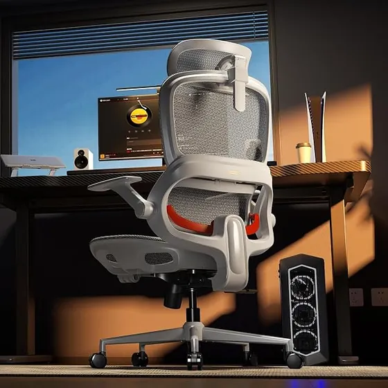 SIHOO B100, silla de escritorio de color b100(blanco) con respaldo de malla transpirable — imagen 2 de 6