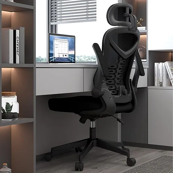 Magic Life de malla, silla de escritorio de color negro con respaldo de malla transpirable — imagen 2 de 6