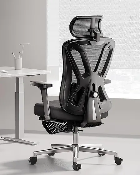 Hbada P5, silla de escritorio de color p5-negro con respaldo de malla transpirable — imagen 2 de 6