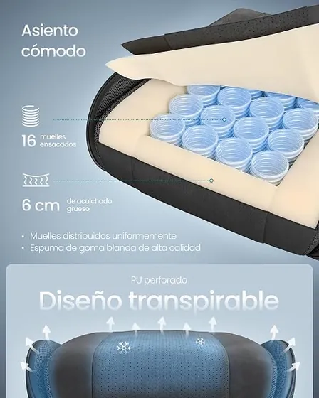 SONGMICS gaming con reposapiés, silla de escritorio de color negro tinta con respaldo de acolchado tapizado — imagen 4 de 6
