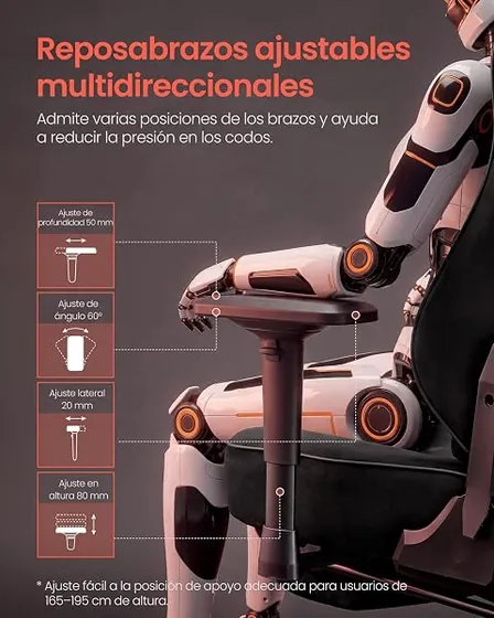 SONGMICS gaming de gamuza, silla de escritorio de color negro tinta con respaldo de acolchado tapizado — imagen 6 de 6