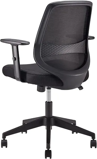Amazon Basics de malla, silla de escritorio de color negro con respaldo de malla transpirable — imagen 4 de 6