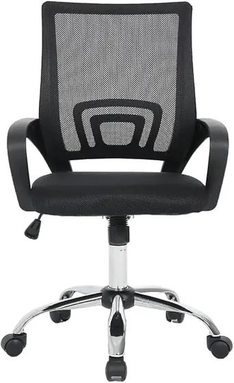 SHIITO Aitana, silla de escritorio de color negro con respaldo de malla transpirable — imagen 4 de 6