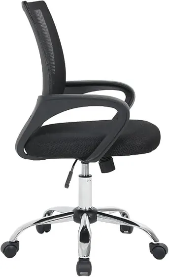 SHIITO Aitana, silla de escritorio de color negro con respaldo de malla transpirable — imagen 5 de 6