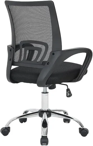 SHIITO Aitana, silla de escritorio de color negro con respaldo de malla transpirable — imagen 6 de 6